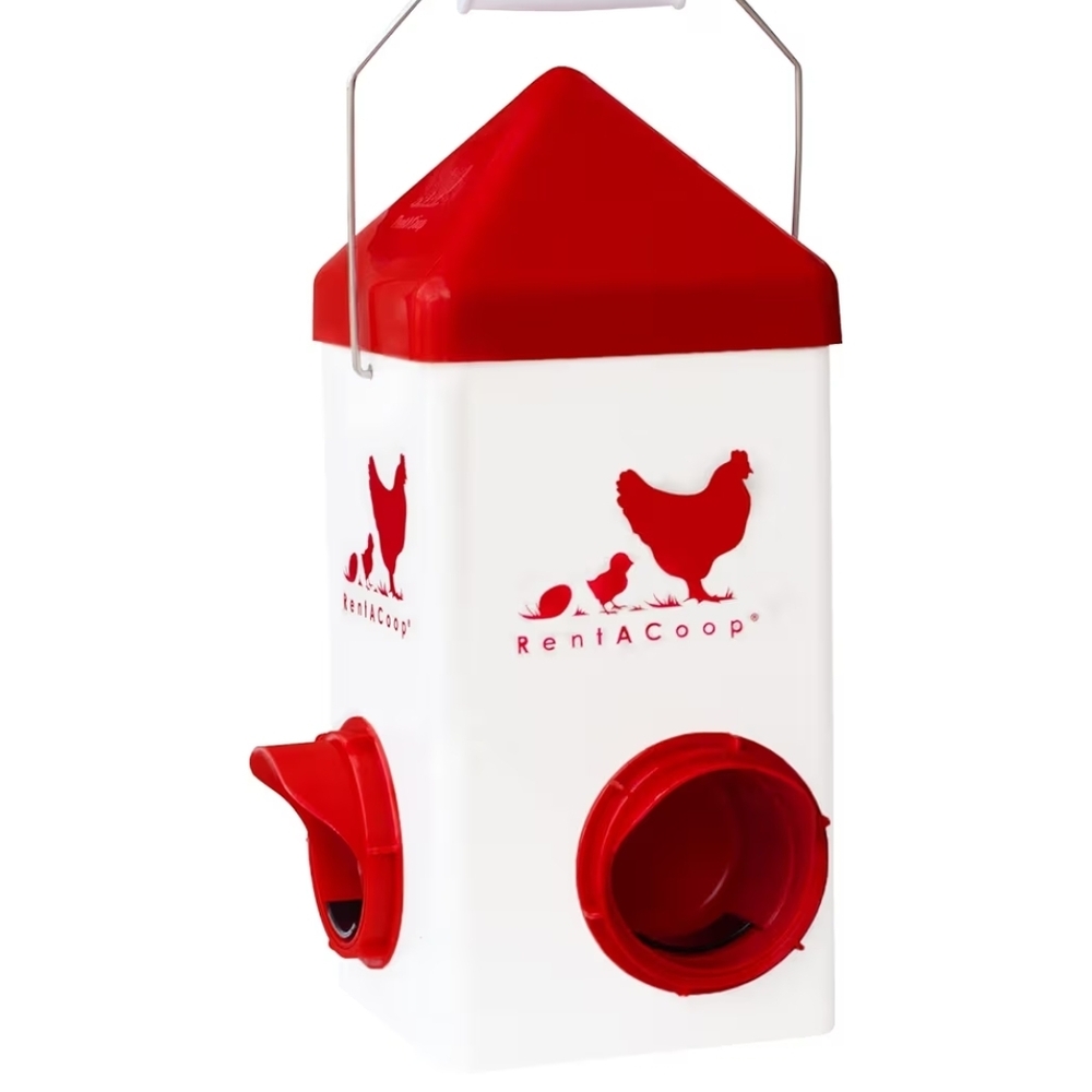 CHICK2CHICKEN 2-Port Feeder – White with Red & Blue Accents - Picture 6 of 9